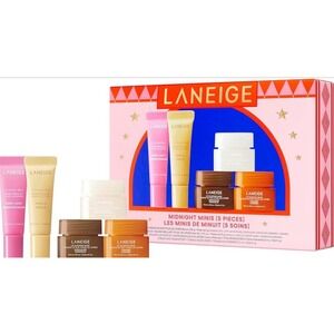 NWT Laneige Midnight Minis 5 Pc Gift Set Lip Mask Balm Water Bank Samples